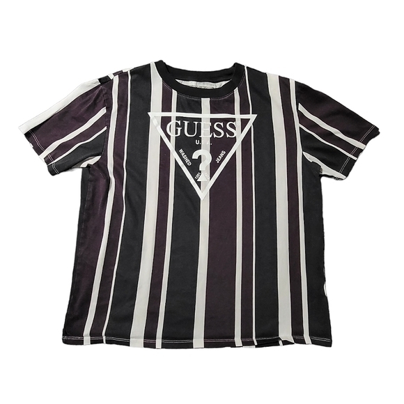 Men's Vintage Guess Stripes Short‎ Sleeves Crewneck T-shirt Size Small - Picture 1 of 4